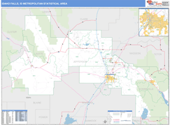 Idaho Falls Metro Area Digital Map Basic Style